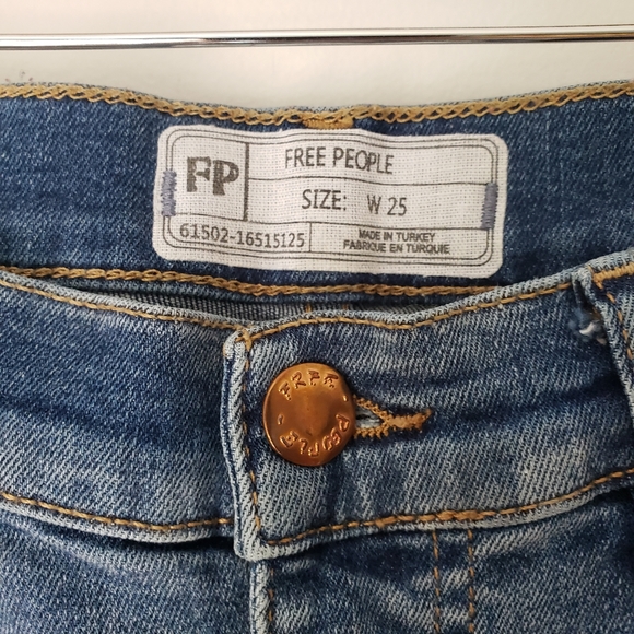 Free People Great Heights Frayed Skinny Jeans 25 - Picture 4 of 7